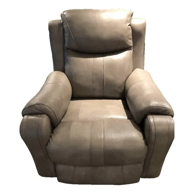 Southern Motion Marvel Leather Power Headrest Rocker Recliner in Taupe Brown