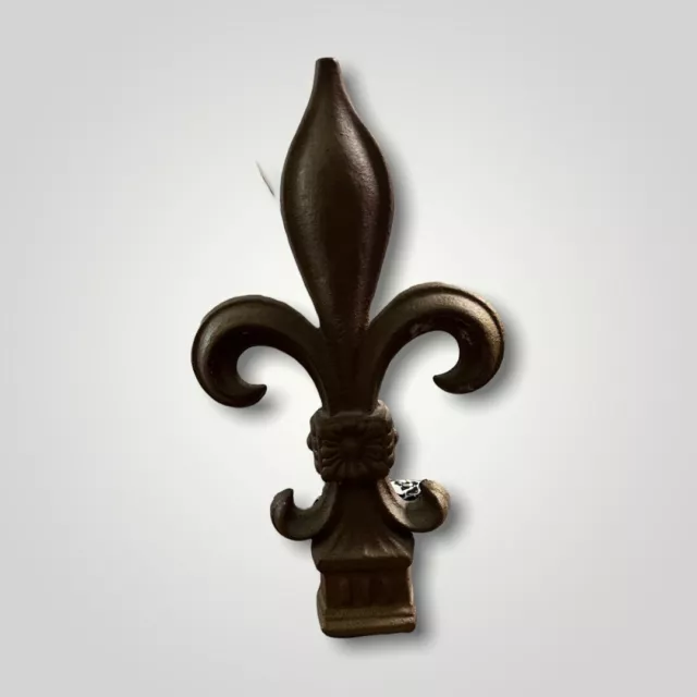 Fleur de Lis Finial Cast Iron Spear Finial Ornamental Fence Topper Fencing 3