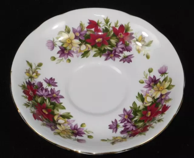 beautiful Paragon UK Flower Festival bone china saucer. #nC105-4X1