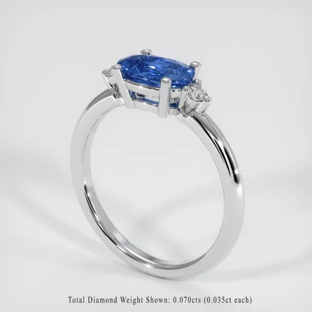 CEYLON (SRI LANKA) Oval Blue Sapphire Platinum 950 Ring 1.12CT £2,027. ...
