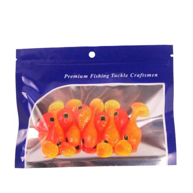 10pcs 4.5cm/3g Soft Bait Vivid Attract Fish Attractive Fishing Bait with T-tail