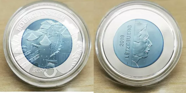 Luxemburg  5 Euro 2019 Bourglinster  Silber/Niob PP