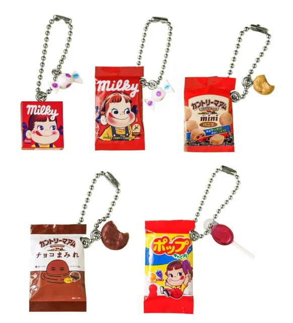 Fujiya Sweets Miniature Mascot Charm Vol 2 Bandai Keychain Gashapon set of 5