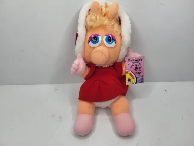 McDonalds Baby Miss Piggy Plush Jim Hensen 10" 1988 Muppet Babies w/ Tag B2