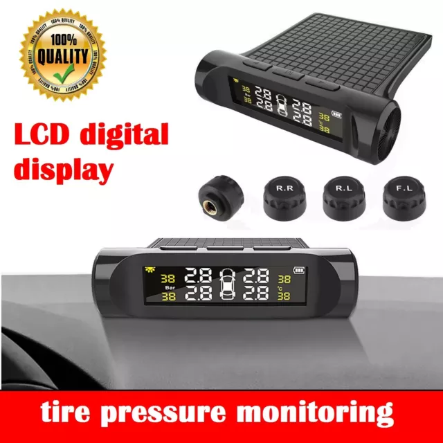 TPMS Wireless Car Tire Tyre Pressure Monitor Monitoring System + 4 Sensors AU