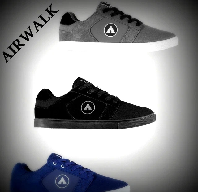 MENS AIRWALK MUSKET Skateboarding Shoes Size From 7 13 BLACK