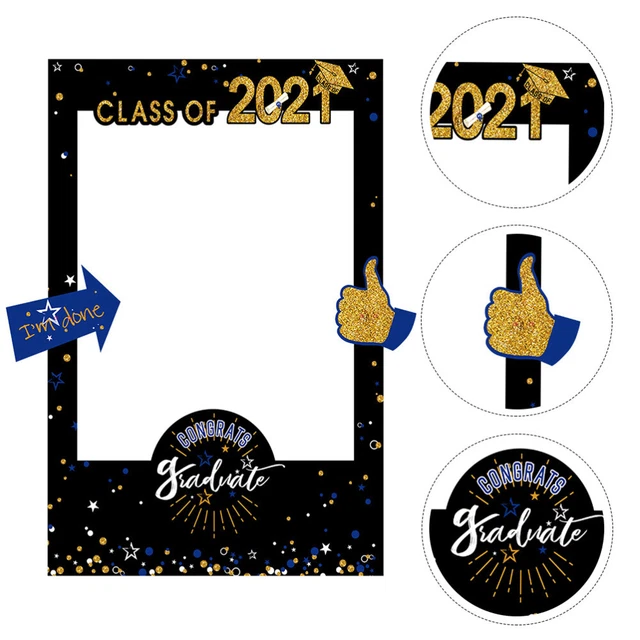 1 pieza de tablero de fotos clase de 2021 cabina de graduación