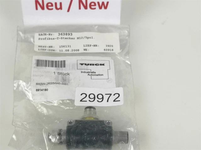 TURCK RKSW-2RSSW45-0001 Profibus T- Stecker 6914180 TURCK RKSW-2RSSW45-0001 Profibus T- Stecker 6914180