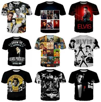 Fashion Elvis Presley 3D Print T-Shirt Women/Men Casual Short Sleeve Tops Tee