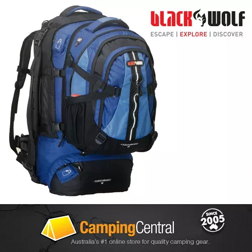 BLACK WOLF CEDAR BREAKS 90L Backpack Travel Hiking Bag Pack 90 Litre