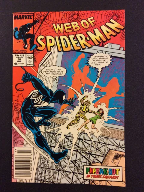 WEB OF SPIDER-MAN #36 Comic Book 1ST APP TOMBSTONE Marvel 1988 VG+