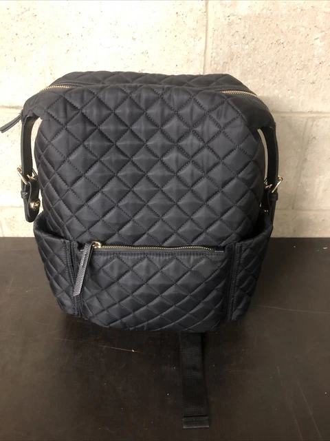 Tommy Bahama Backpack Black Quilted Amazing Laptop Pockets Zippered 12x14x4 *