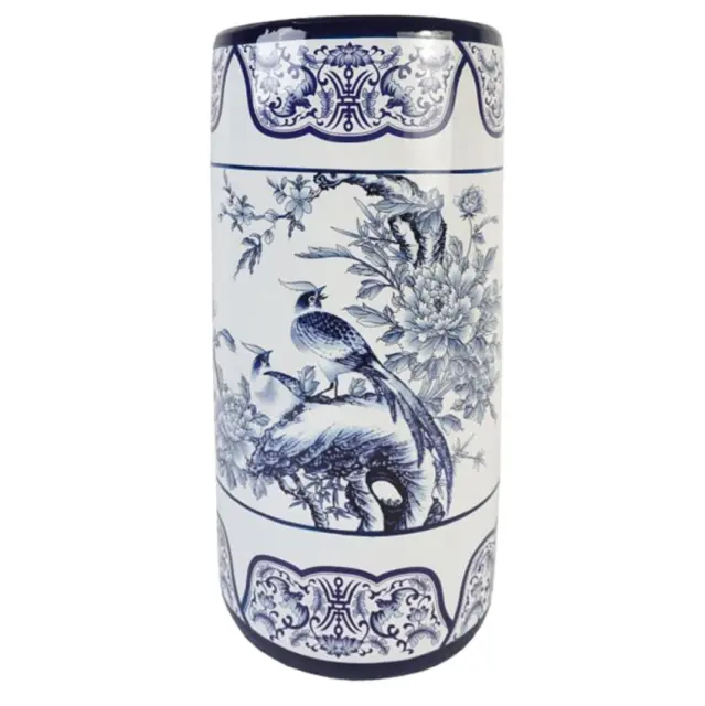 Blauer Regenschirmständer orientalische chinesische Keramik Porzellan Regenschirm Topf M11923U