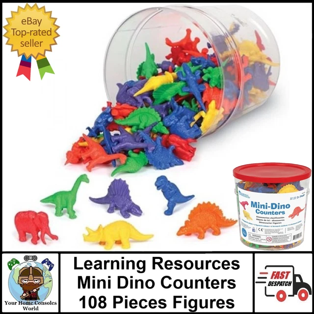 LEARNING RESOURCES MINI Dino Counters 108 Pieces Figures Dinosaurs 6