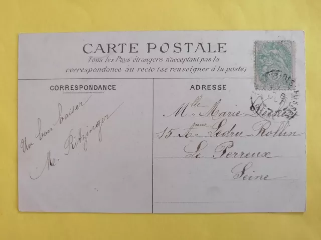 CPA 95 - L'ISLE ADAM Val d'Oise Le ROCHER du PARC ADAM Anime Written in 1906 2
