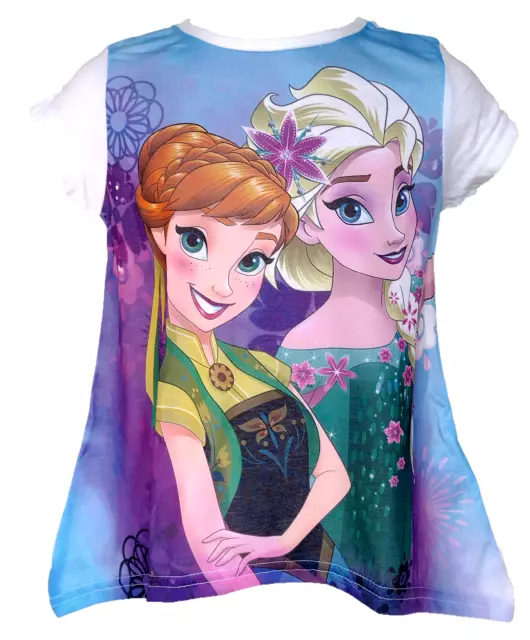 T-Shirt Die Eiskönigin Mädchen Shirt Tunika Bluse 104-128 Elsa Anna