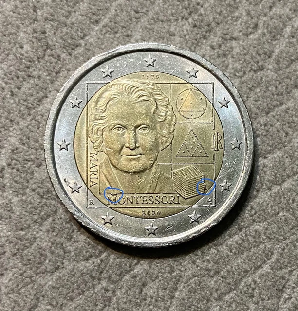 2 EURO Commemorativa Maria Montessori 2020