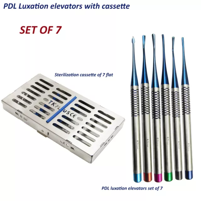 Cassette De 7 Luxant Élévateur Dentaire Proximators Précis Pointe Chirurgical