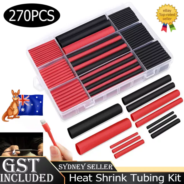 270X Heat Shrink Tubing Kit Dual Wall Adhesive Marine Wire Cable Sleeve Tube 3:1