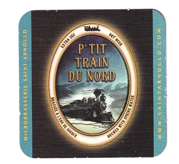 P'tit Train Du Nord Quebec Canada Beer Coaster Mat