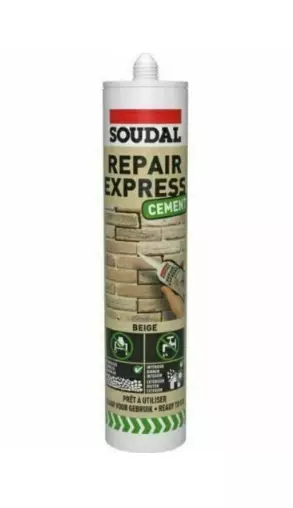 Soudal Repair Express Cement Gap and Crack Mortar Filler Tubes Ready Mix Beige