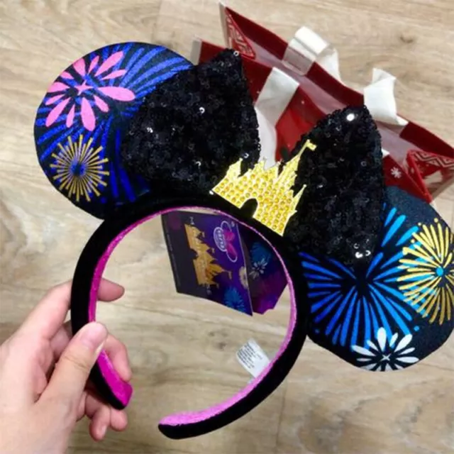 UK Disney Parks Fireworks Castle Ears Minnie Mouse The Main Attraction Headband