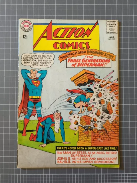 DC Action Comics #327 Superman Supergirl Brainiac Lex Luthor 1965 Silver Age