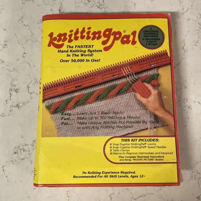 Kit de máquina de tejer a mano 1988 de colección Tejer Pal instrucciones faltantes