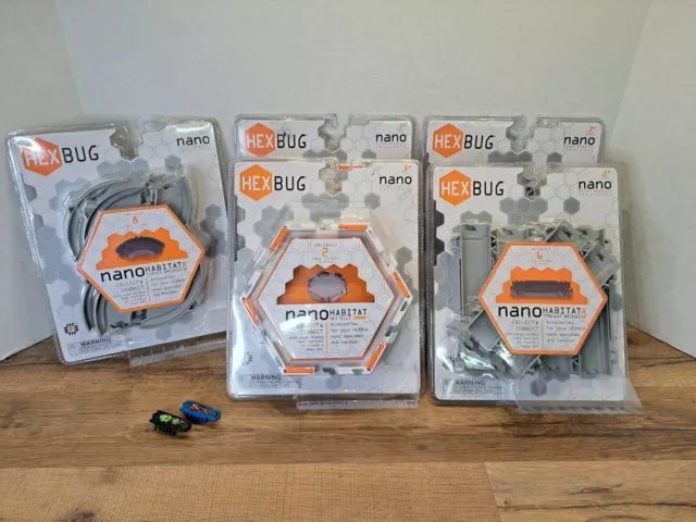 Hex Bug Nano Habitat LOT Curved + 2x Straight Bridges + 2x Cells + 2x Bugs NICE