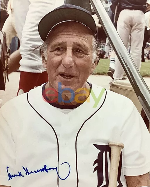 Hank Greenberg Signed Photo 8x10 Autograph Baseball Detroit Tigers HOF MVP repri