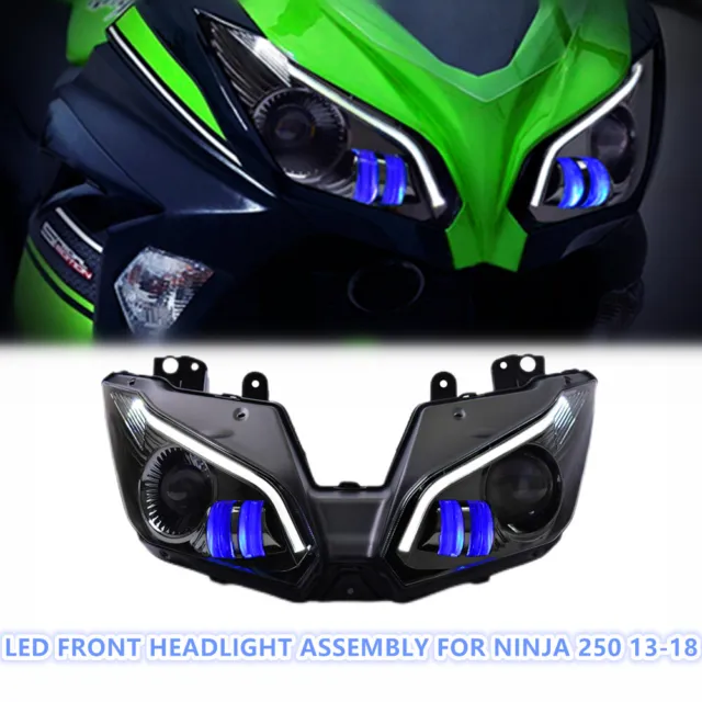 KT Full LED Headlight for Kawasaki Ninja 250 Ninja 300 2013-2018