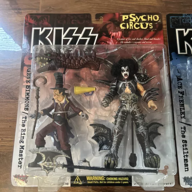 1998 McFarlane KISS Psycho Circus Gene Simmons & Ace Frehley lote de 2 Japón nuevo 2