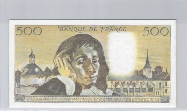 France 500 Francs Pascal 3.11.1977 N.78 N° 193757699 Pick 156d New 2