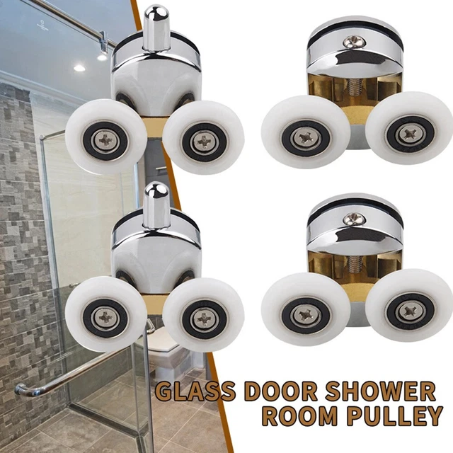 Doccia Porta Rulli Puleggia 4pcs Doppio Casa Kit Confezione 25mm Ruota Ricambio