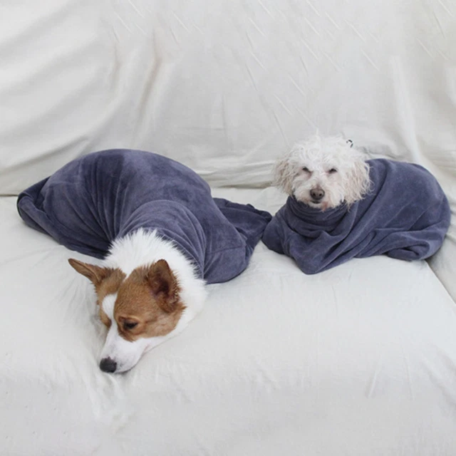 Abito da bagno per cani asciugatura rapida facile da accendere e spegnere asciugamano da bagno per animali domestici cappotto di asciugatura moda