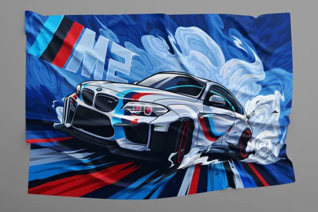 BMW M series M2 Coupe Car Banner Flag 3x5 ft Garage Racing Automotive Artwork