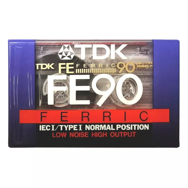 TDK FE90 Ferric Blank Cassette Tape IEC I Type Normal Position - SEALED NEW