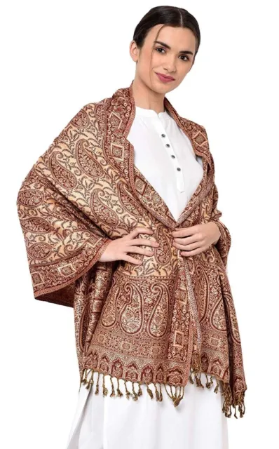 Sciarpa di Pashmina con scialle in morbida seta da donna in lana floreale...