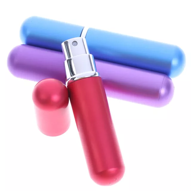 Mini botella de spray de perfume pequeña portátil de bolsillo recargable de vidrio vacío de 5 ml@