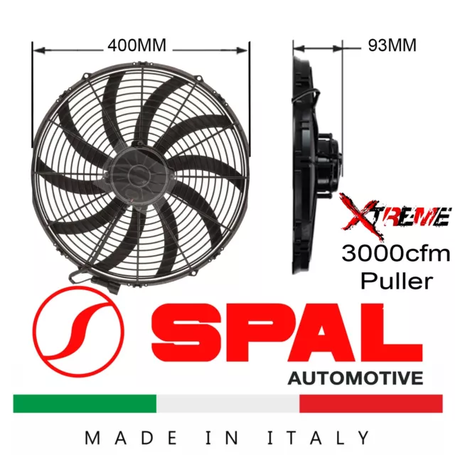 SPAL High Performance 16" electric thermo fan skew blade puller 12-volt EF3634