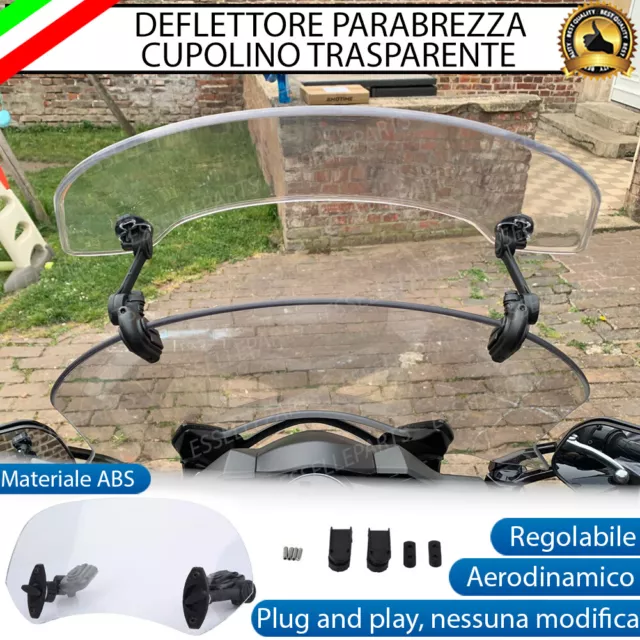 Deflettore Parabrezza Cupolino Trasparente Regolabile Per Triumph Daytona 900