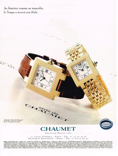PUBLICITE ADVERTISING 084  1997  CHAUMET   joaillier collection montres