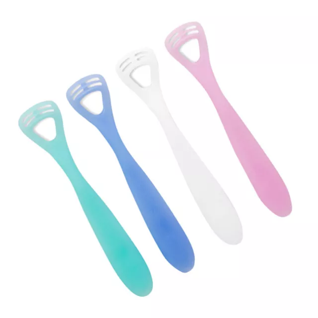 4 Pcs Good Teeth Tongue Scraper for Kids Cleaning Brush Silicone Aldult