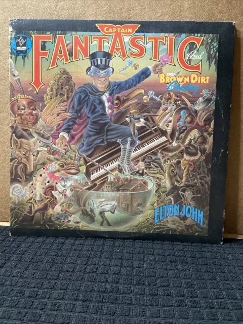 Elton John- Captain Fantastic" LP/Ultrasonic Clean,SCRAPS/LYRICS/POSTER!! VG+