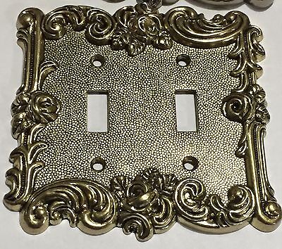 Gold Victorian Antique Vintage Rose 2toggle Light Switch Cover Plate Decorative 3