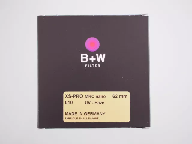B+W XS-PRO UV-Filter 010, MRC nano UV - Haze 62 mm