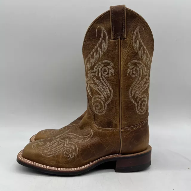 Justin Bent Rail Womens Brown Leather Pull On Cowboy Western Boots Size 7.5 B