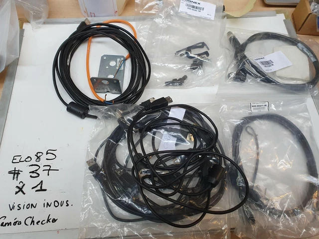 Cognex Lotto Da Cavi Ethernet Destro + Angolo Per Camera Checker