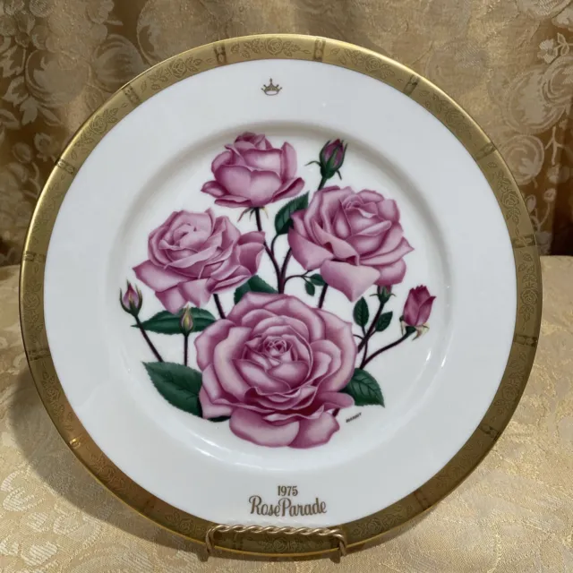 Vintage 1975 Gorham Rose Parade Collector Plate. Fine China. Luther Bookout