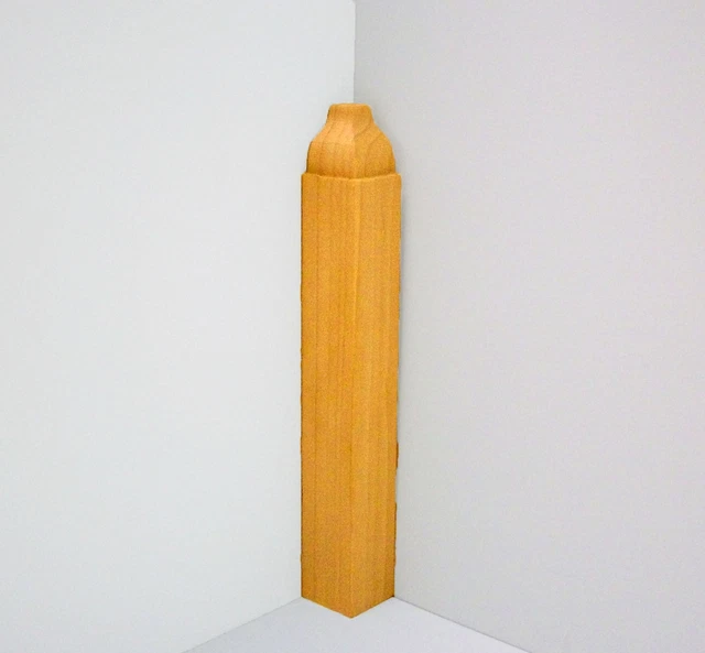 Poplar Baseboard Inside Corner Block 7/8" Square x 8-1/2" Tall EWBB81